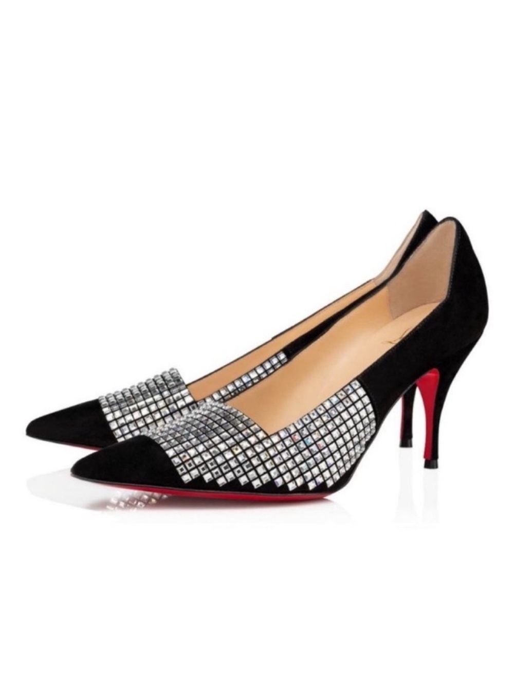 NEW Christian Louboutin CHAMPIONNE
STRASS 80 VEAU VELOURS heels RETAIL
1,995